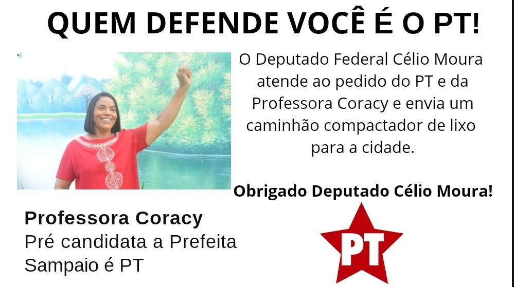 EMENDA PARLAMENTAR DO DEPUTADO FEDERAL CÉLIO MOURA BENEFICIA POPULAÇÃO DE SAMPAIO