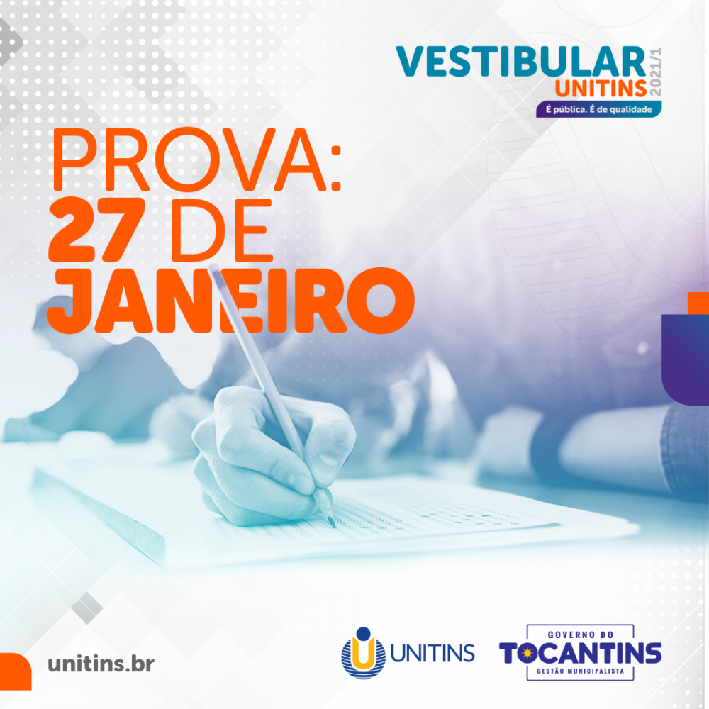 Como Enem e Unicamp, Unitins realiza provas presenciais para vestibular com 640 vagas