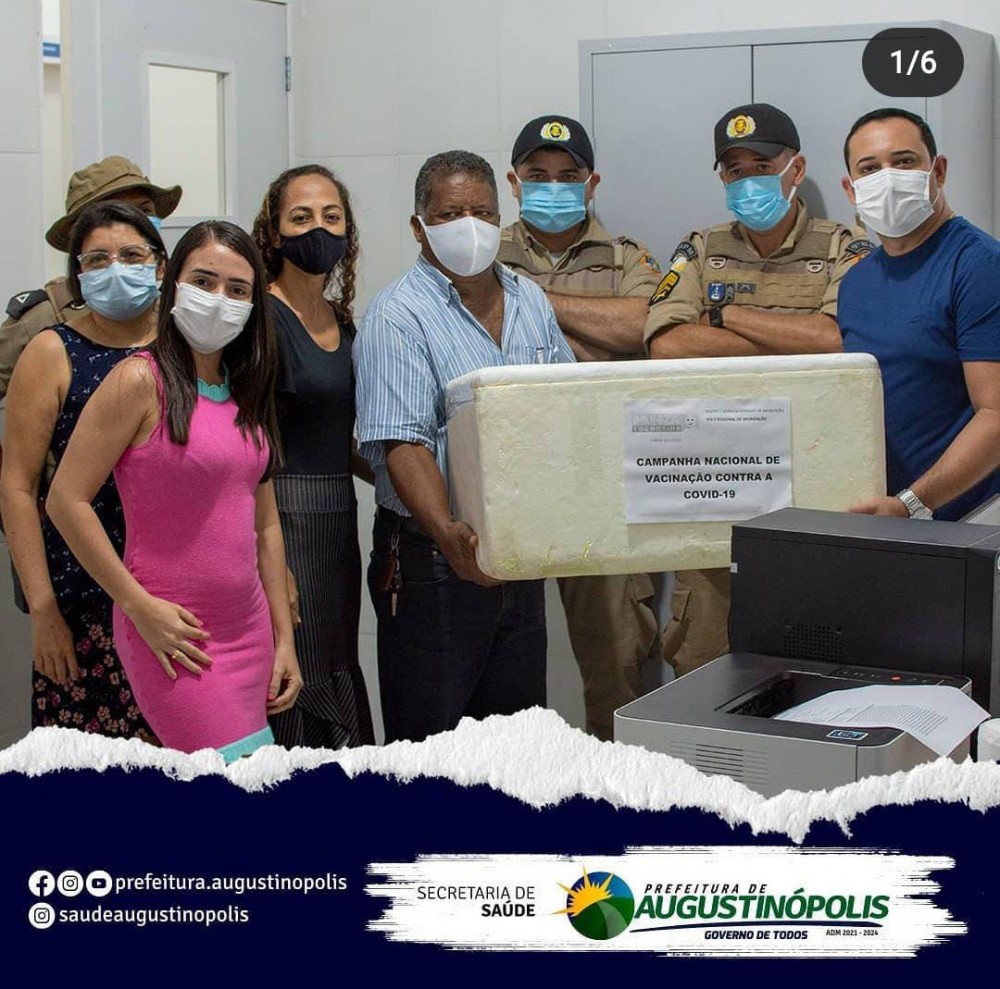Augustinópolis recebeu hoje às vacinas contra a COVID-19