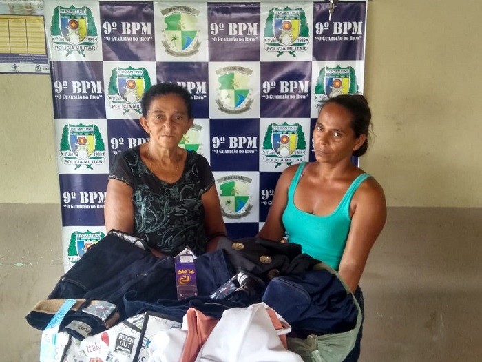 Mulheres são presas por furto de peças de roupas em loja de Augustinopolis