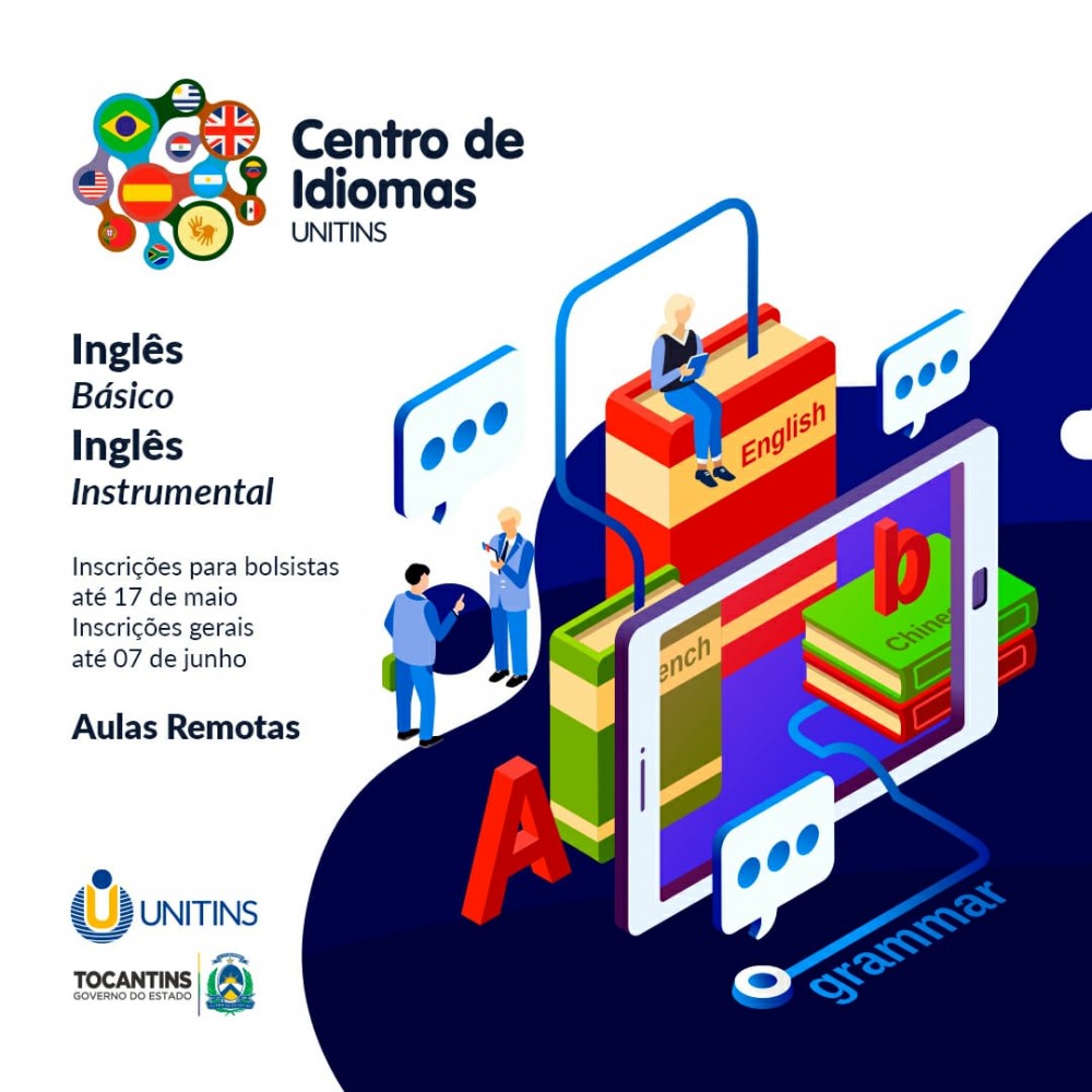 Unitins lança edital com oferta de 360 vagas para cursos de línguas estrangeiras e de Libras