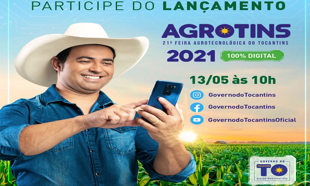 Governador Mauro Carlesse lança Agrotins 2021 100% Digital nesta quinta-feira, 13