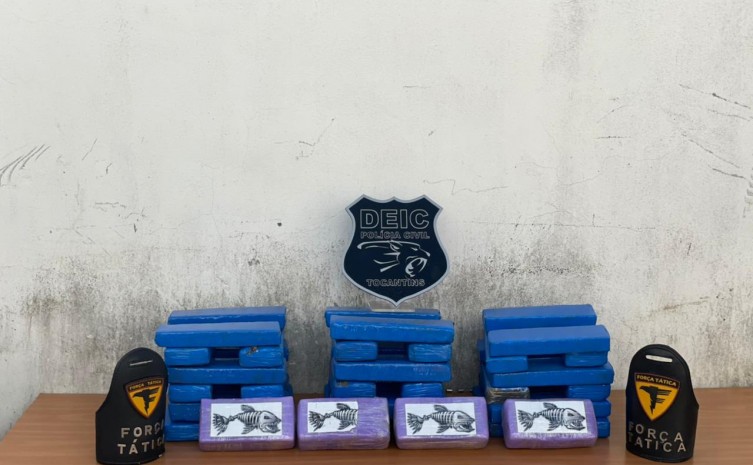 Em Gurupi, 8ª Divisão de Combate ao Crime Organizado apreende 34 kg de entorpecentes e prende quatro pessoas por tráfico de drogas