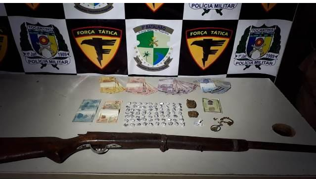 Homem é preso pela PM com drogas e arma de fogo em um bar na cidade de Augustinópolis