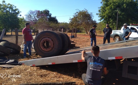 Polícia Civil recupera 24 pneus furtados de carreta no interior do Tocantins