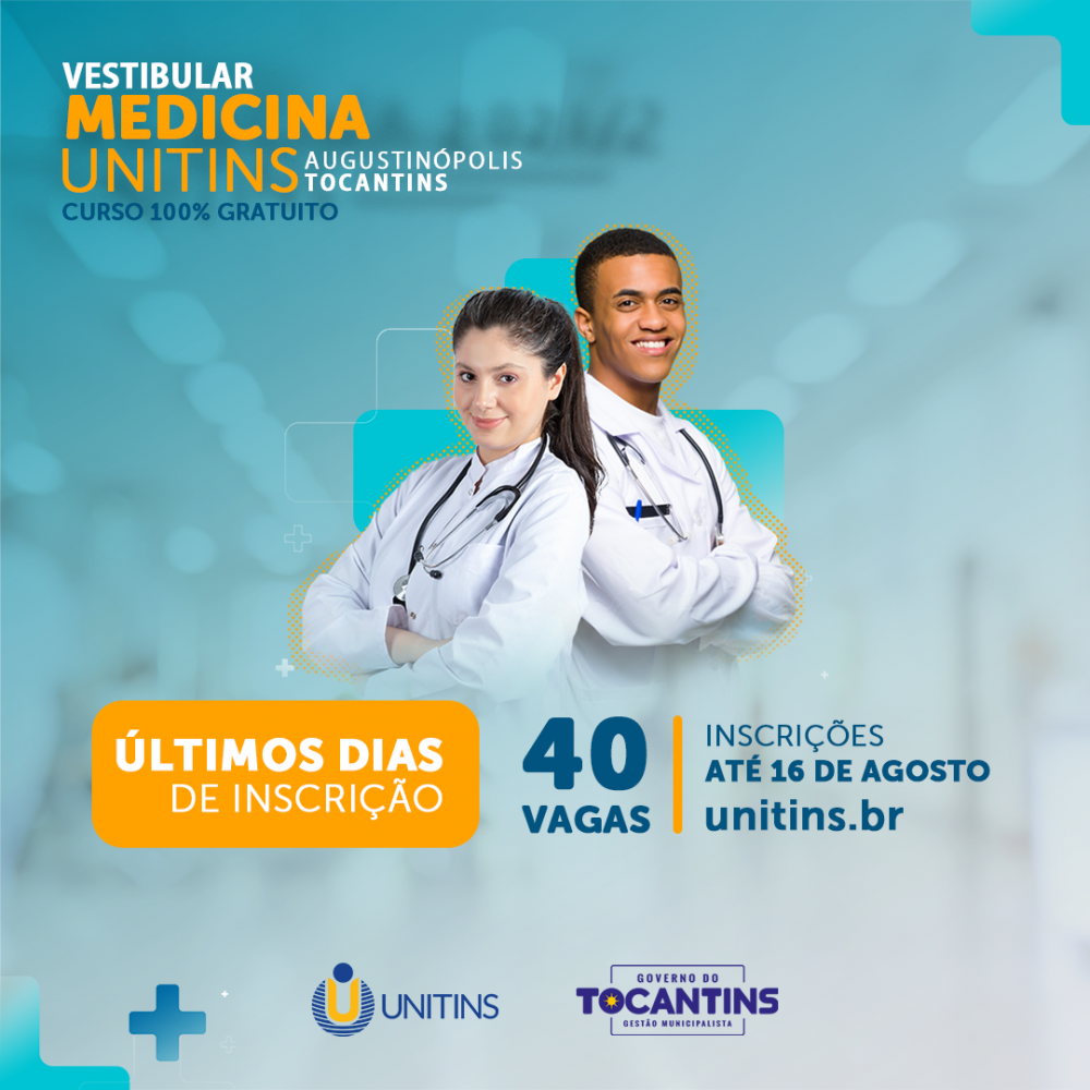 Últimos dias de inscrições para o Vestibular de Medicina da Unitins