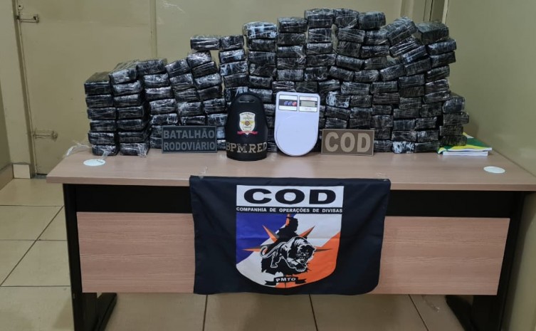 Polícia Militar prende traficante que transportava 70 kg de maconha na Rodovia BR-153