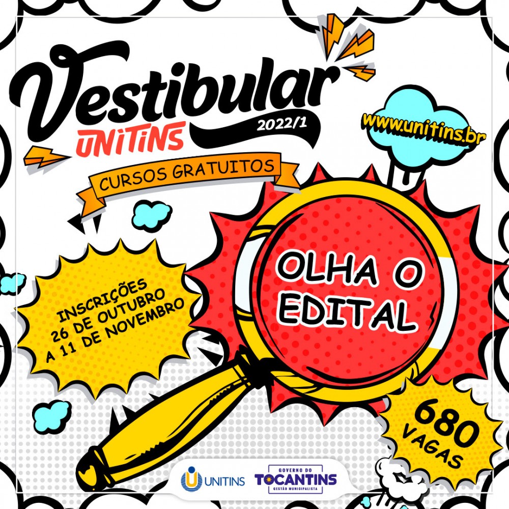 Unitins lança edital para Vestibular 2022/1 com 680 vagas