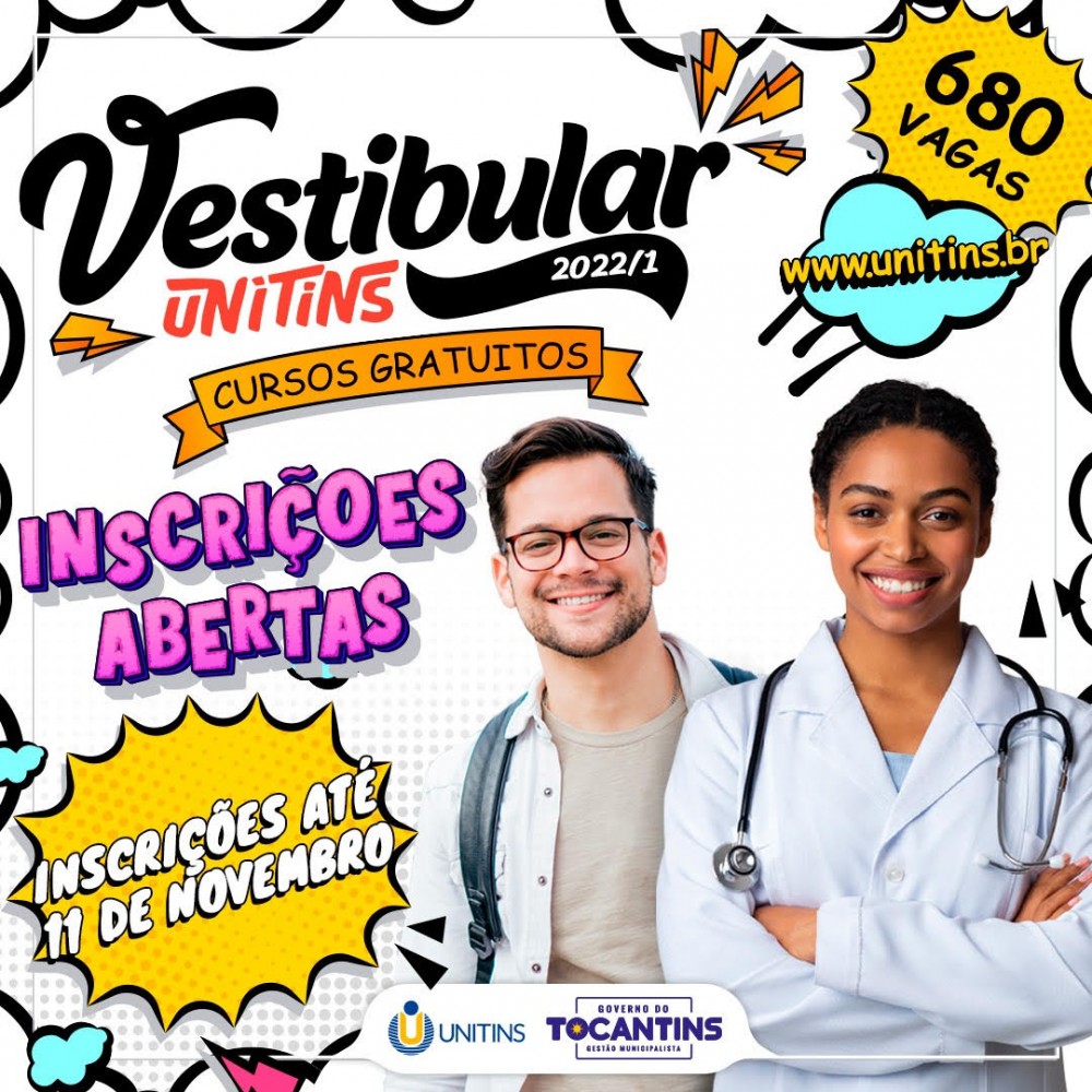 Inscrições do vestibular da Unitins iniciam nesta terça-feira, 26