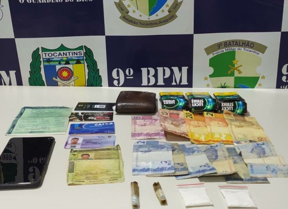 Homem é preso com maconha, cocaína e dinheiro na região do Bico do Papagaio