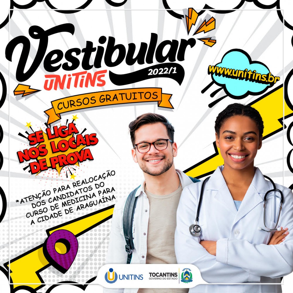 Unitins divulga locais de prova do Vestibular 2022/1