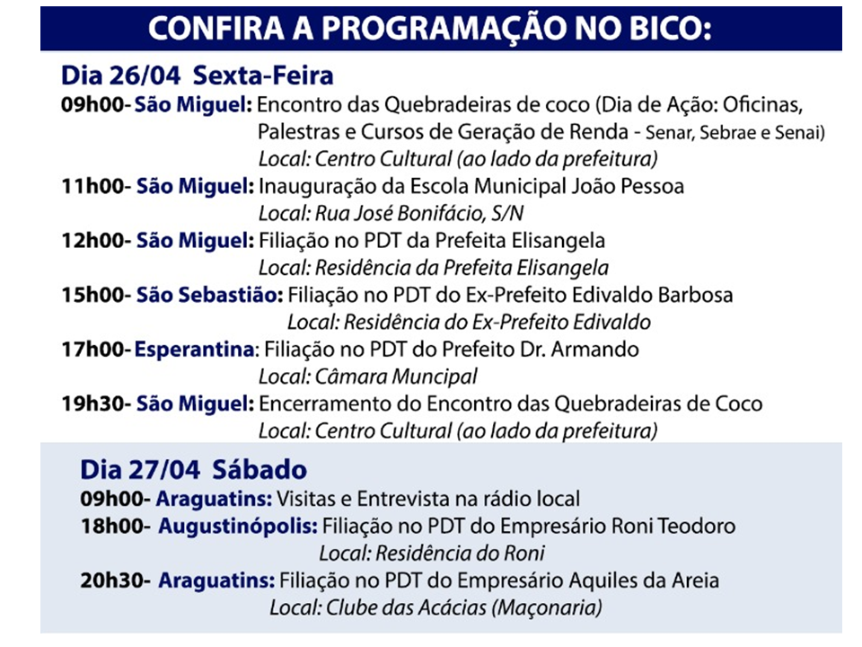 Senadora Katya Abreu, cumpre agenda de visitas e filiações nesse final de semana na região do Bico do Papagaio.