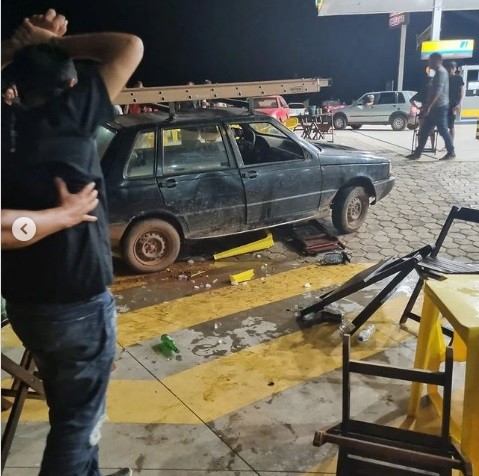 AUGUSTINÓPOLIS – Motorista invade festa de inauguração em posto ferindo várias pessoas