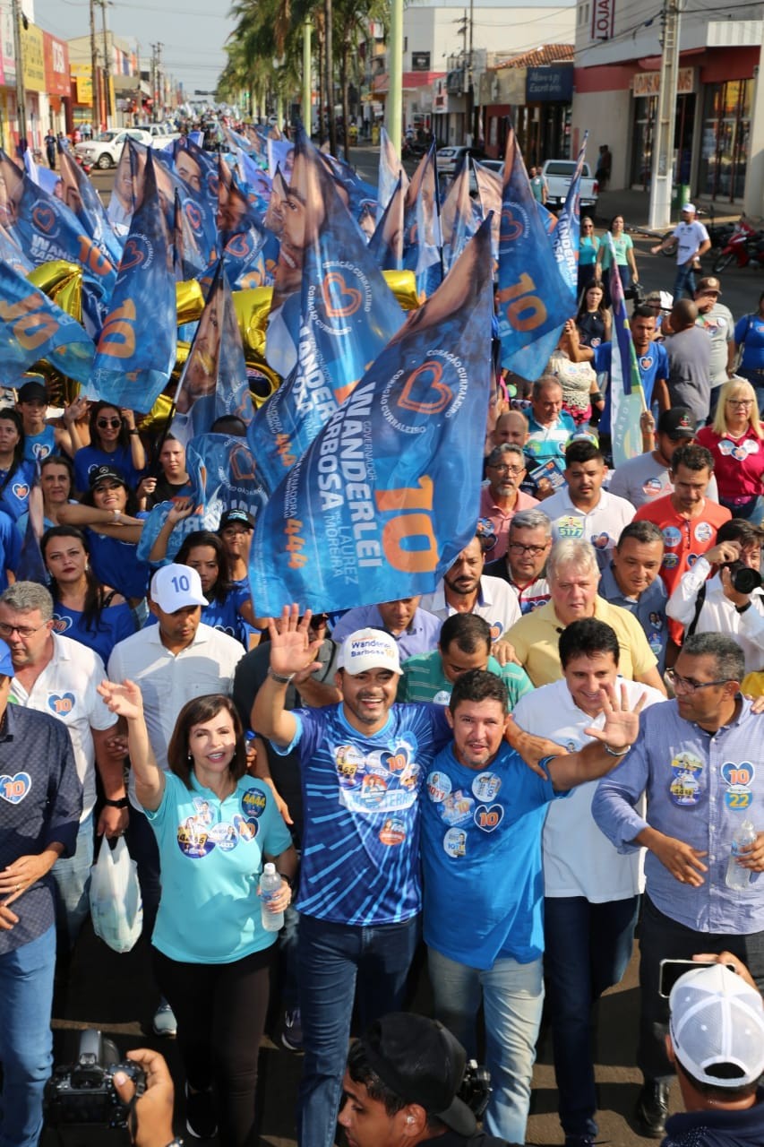 Wanderlei Barbosa mostra força no Vale do Araguaia e atrai multidão durante caminhada em Paraíso