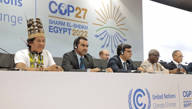 COP 27: Governador Wanderlei Barbosa aborda bons resultados de políticas ambientais e enaltece a importância do cerrado para governadores de 10 países