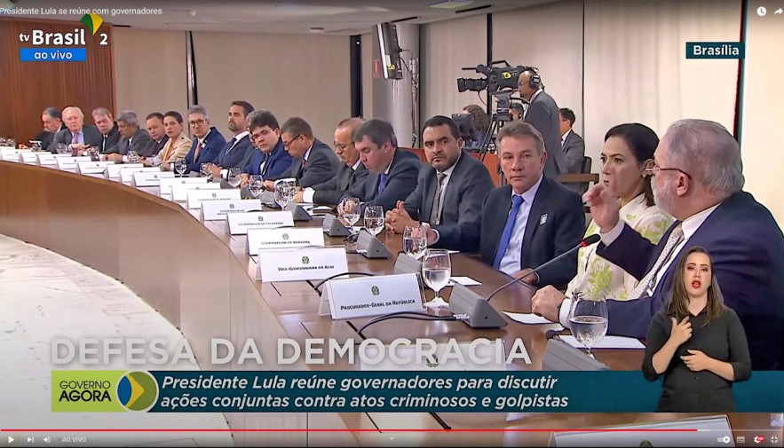 Wanderlei Barbosa participa de reunião pela democracia com Presidente e governadores em Brasília
