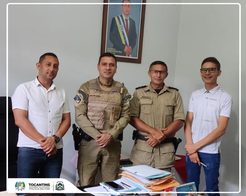 Carrasco Bonito - Prefeito Nego recebe comando da PM pra definir estratégia de segurança no município