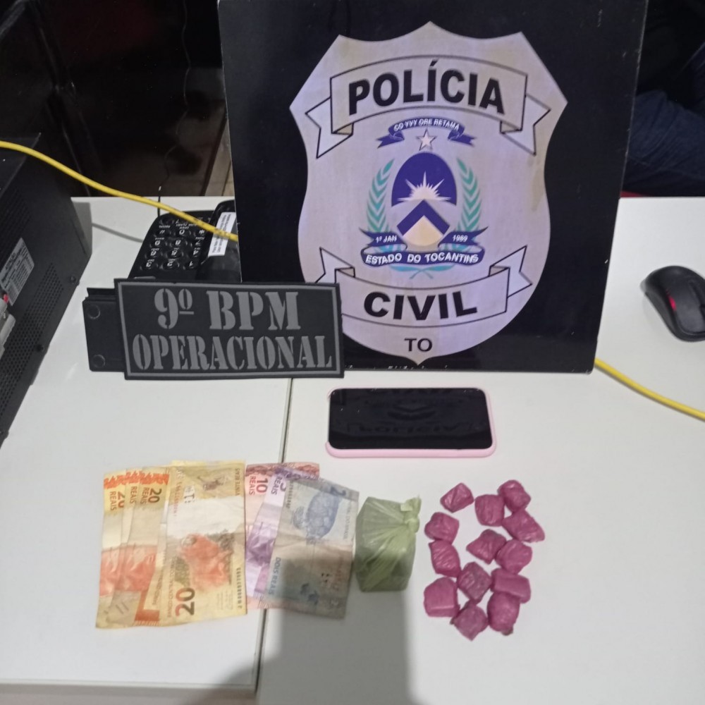 Praia Norte - Parceria entre PC e PM resultam em apreensão de suspeito de trafico de drogas