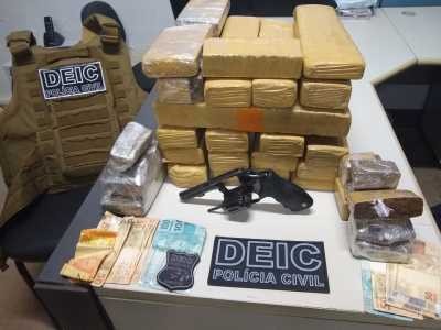 Polícia Civil prende dois traficantes e apreende mais de 20 kg de drogas