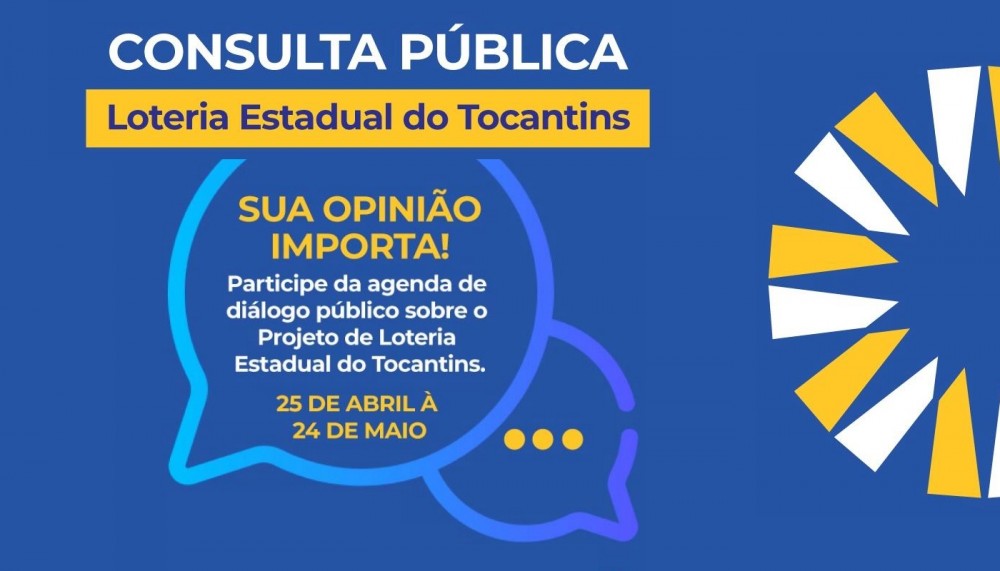 Governo do Tocantins abre Consulta Pública sobre projeto de Loteria Estadual