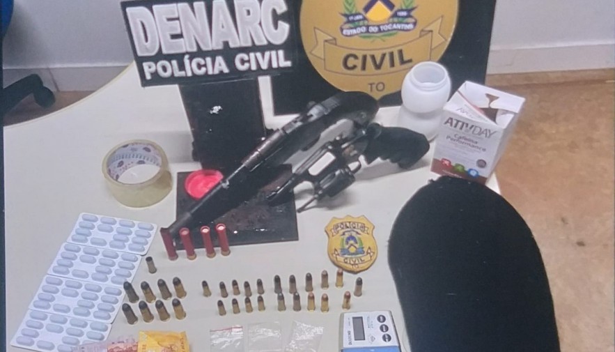 Polícia Civil prende homem por tráfico de drogas e posse ilegal de arma de fogo
