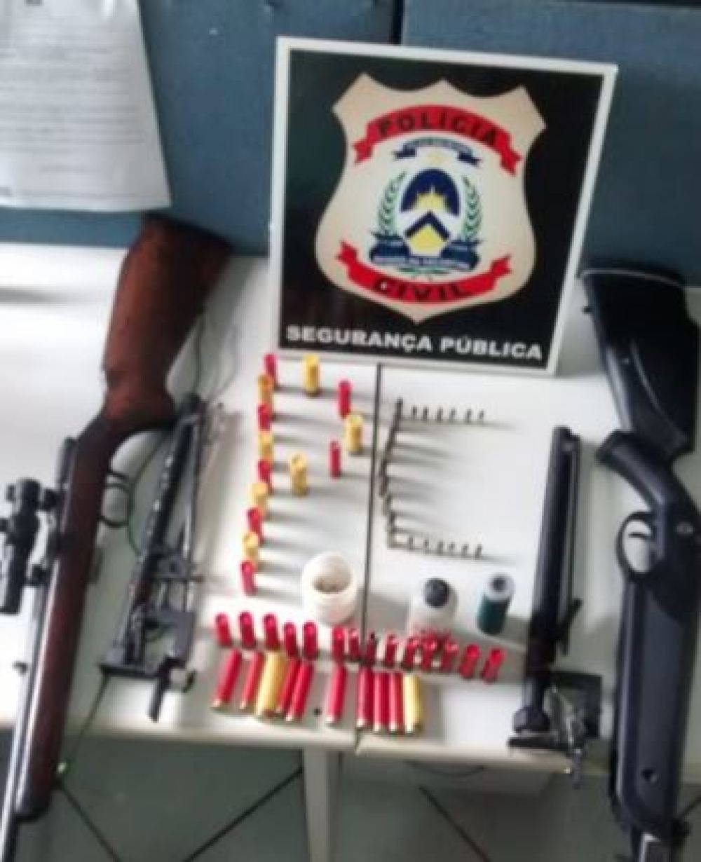 Armas são apreendidas pela Polícia Civil no interior do Estado