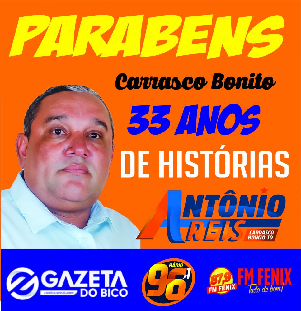 PARABÉNS CARRASCO BONITO POR SEUS 33 ANOS DE HISTÓRIAS 