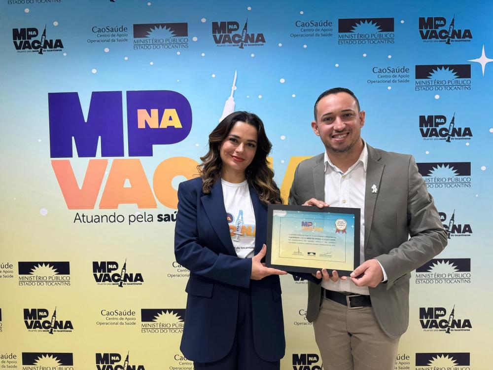 MPTO PREMIA AUGUSTINÓPOLIS COM “SELO MUNICÍPIO AMIGO DA VACINA”