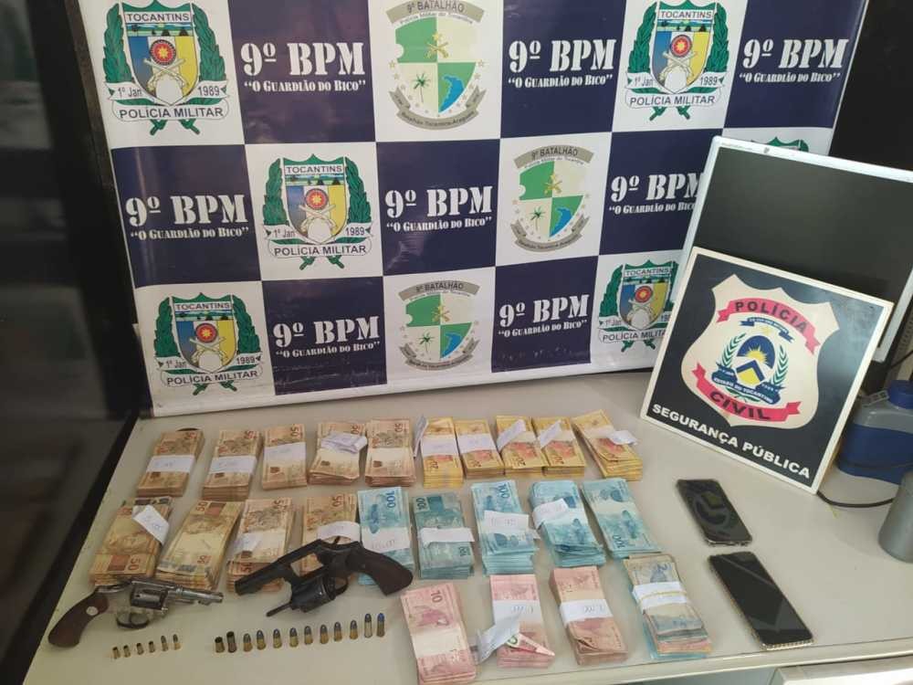 PM e PC prendem ladrões e recupera valores após roubo a dono de comércio em Augustinópolis