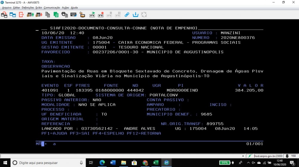 Deputado Tiago Dimas destina recurso para bloqueteamento do bairro São José, em Augustinópolis.